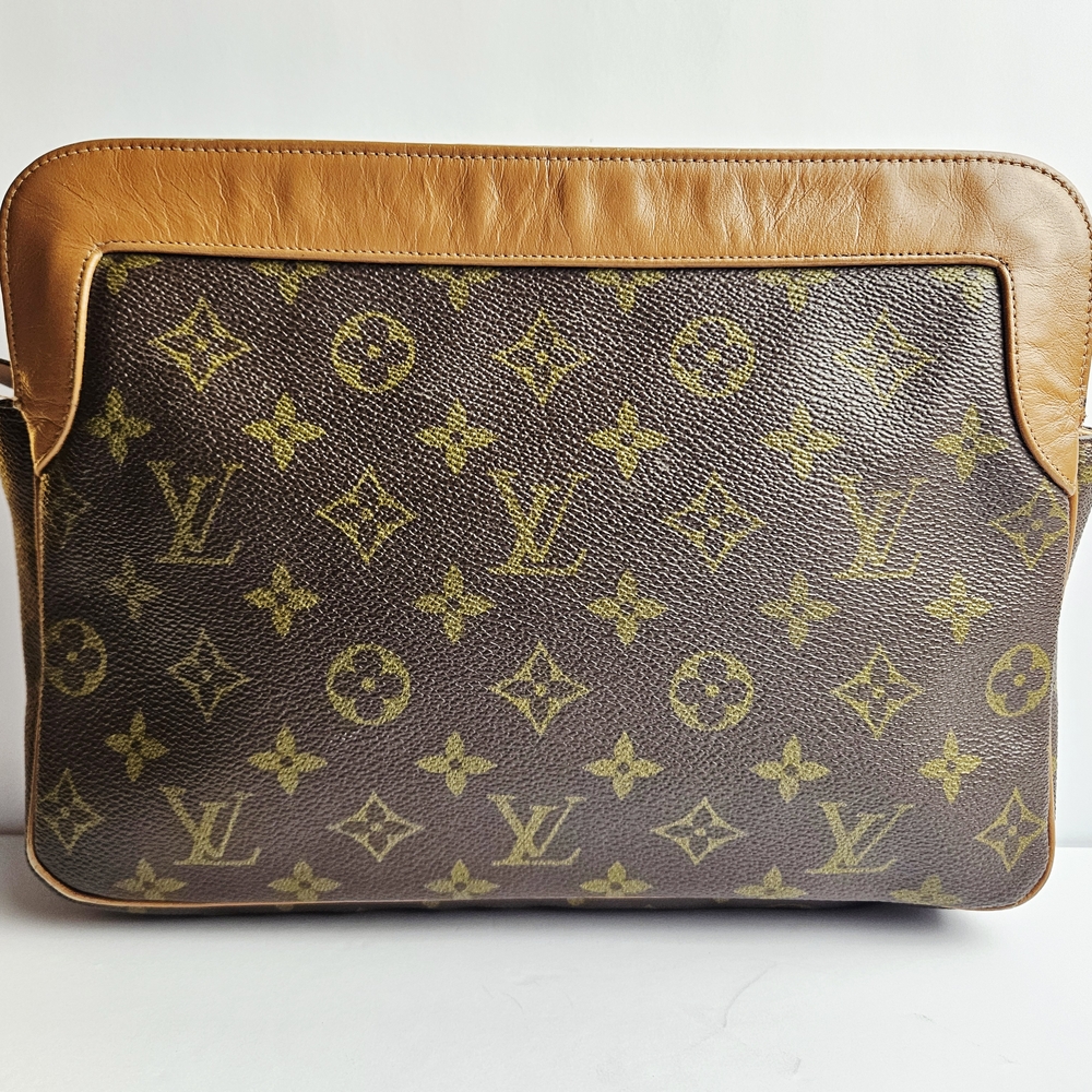 Vintage 1980s Louis Vuitton Monogram Shoulder Bag • Classic LV Brown Canvas Bag